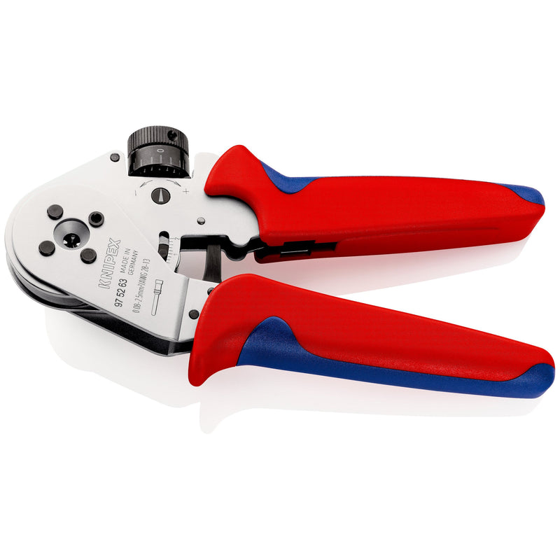 Knipex - Presswerkzeug Kabelschuhe/Verbinder, Aderendhülsen, Schirmanschluss Vierdornpresszange 97 52 63 180mm