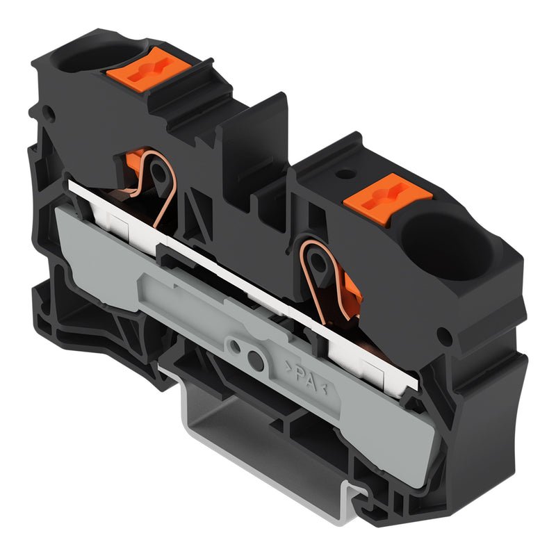 WAGO - Durchgangs-Reihenklemme 2-Leiter-Durchgangsklemme 2210-1205 Drücker,10 mm²,sw − 25 Stück