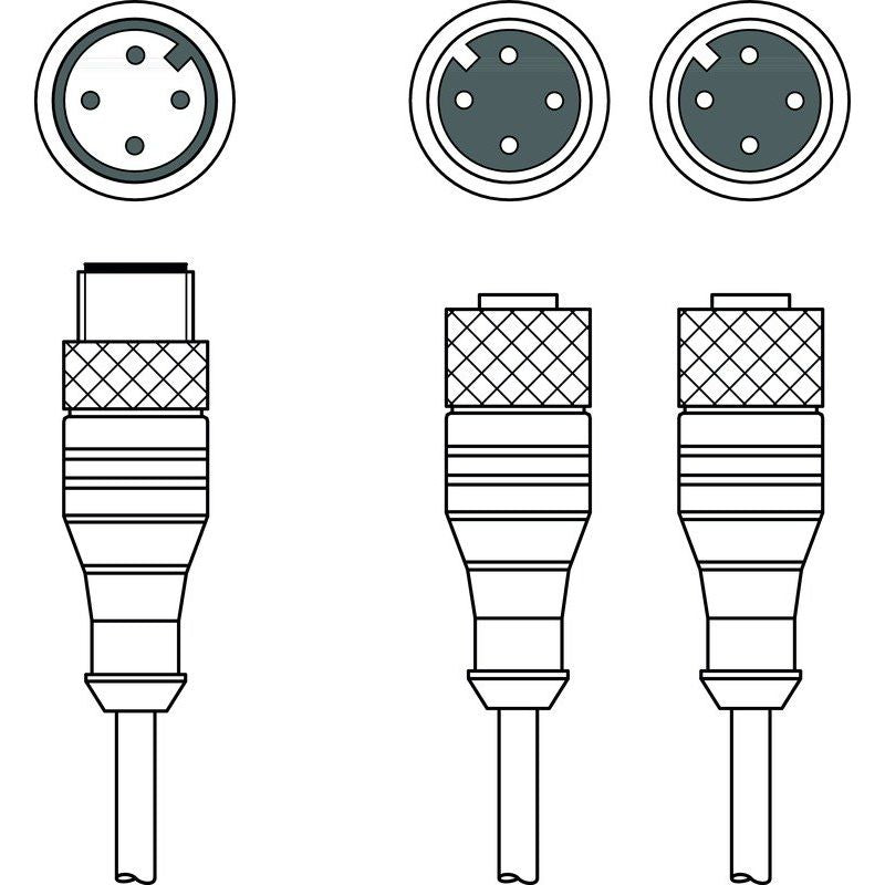 Leuze - Konfektioniertes Sensor-Aktor-Kabel Verteilerleitung CB-M12-SC44 − 1 Stück