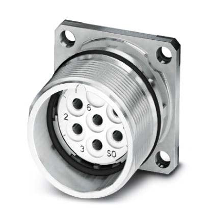 Phoenix Contact - Rundsteckverbinder, feldkonfektionierbar (Industriesteckverbinder) Gerätesteckverbinder CA-06S1NA22S00 Vorderwand