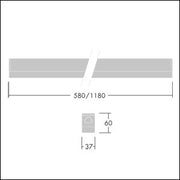 Thorn - Lichtleiste LED - Anbau/Pendelleuchte EQUAMINI L #96630780 3000K