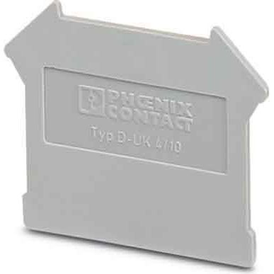 Phoenix Contact - Abschluss- und Zwischenplatte für Reihenklemme Deckel D-UK 4/10 42,5x1,8x35,9mm gr