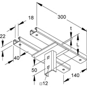 Niedax - Kopfplatte für Stiel/Profilschiene Klemmkopfplatte KUDK 4530 E3 − 1 Stück