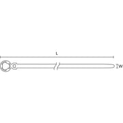 HellermannTyton - Kabelbinder Befestigungsbinder 1tlg. 157-00040(100) schwarz − 100 Stück
