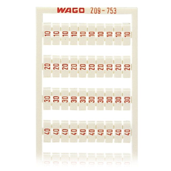 WAGO - Klemmenmarkierung WSB-Bezeichnungssystem 209-753 W: 10-50 (2x) − 5 Stück