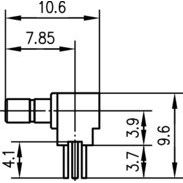 Telegärtner - Koax-Steckverbinder SSMB-Winkelanbaustecker 100024917 AUf.gedr.Schaltungen − 5 Stück