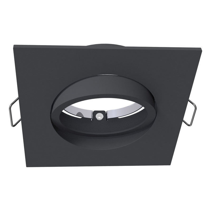 EVN Lichttechnik - Downlight/Strahler/Flutlicht Einbauring quad. o.Fassung 834009 schwenkbar, schwarz