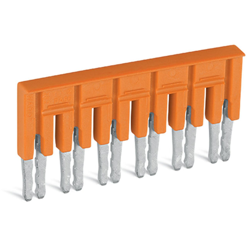 WAGO - Querverbinder/Brücker für Reihenklemme Brücker 6-fach 282-436 isoliert,orange − 10 Stück