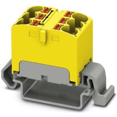 Phoenix Contact - Durchgangs-Reihenklemme Verteilerblock PTFIX 6X4-NS35A YE waager, 0,2-6qmm ge − 10 Stück