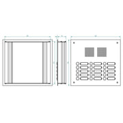 Grothe - Klingeltableau für Türkommunikation Türstation EV1 TS 787 3-5 dreireihig