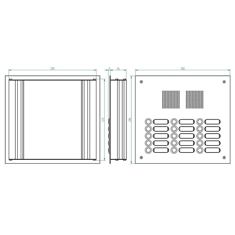 Grothe - Klingeltableau für Türkommunikation Türstation EV1 TS 787 3-5 dreireihig