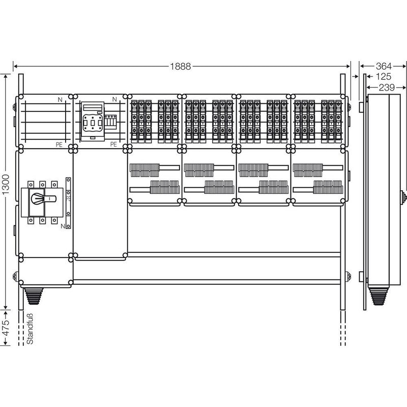 Hensel - Verteilerschrank für Energieversorgung Ladeverteiler Mi EV 11kW 24001 f.24 Ladep. a 11kW