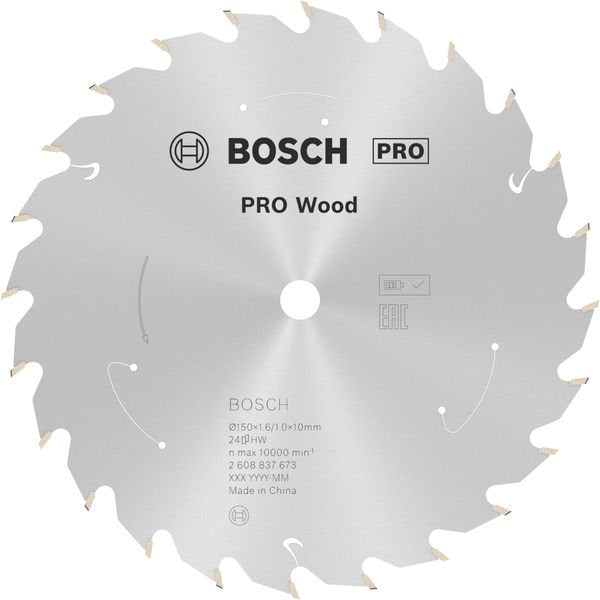Bosch - Kreissägeblatt PRO Wood cordless 2608837673 Kreissägeblatt 150 x