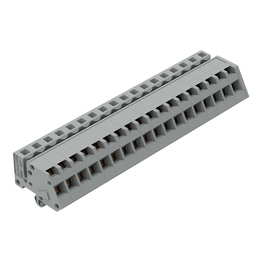 WAGO - Kabelsteckverbinder für Leiterplattensteckverbinder 1-Leiter Federleiste 731-518/008-000 CAGECLAMP 2,5mm²,gr − 25 Stück