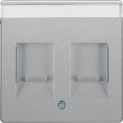 Berker - Einsatz/Abdeckung für Kommunikationstechnik Zentralstück alu/lack 11816084 Staubschutzschiebern