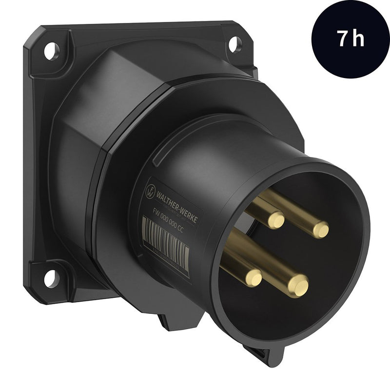 Walther Werke - CEE-Gerätestecker (IEC 60309) CEE NEO Anbaugerätestecker FW733407CC schräg 32A 4P 7h