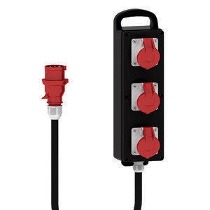 Bals Elektrotech - CEE-Steckdosen-Kombination (IEC 60309) Blockverteiler Vollgummi 5310 P44