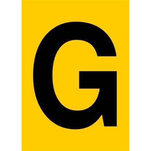 Jahn - Kennzeichnungsmaterial Zahlen+Buchstaben 06/050-G gelb − 10 Stück