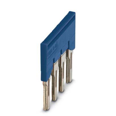 Phoenix Contact - Querverbinder/Brücker für Reihenklemme Steckbrücke FBS 4-8 BU 4-polig, blau − 10 Stück
