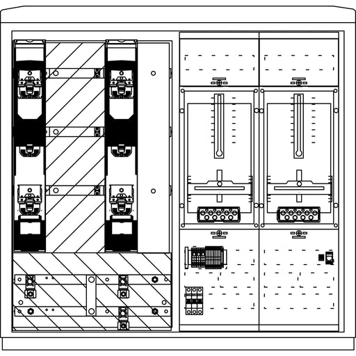 Elsta Mosdorfer - Zähler-Komplettschrank Wandlerschrank Freiluft WS822L.S1.N1101 WS A850-2 S1 L 250A