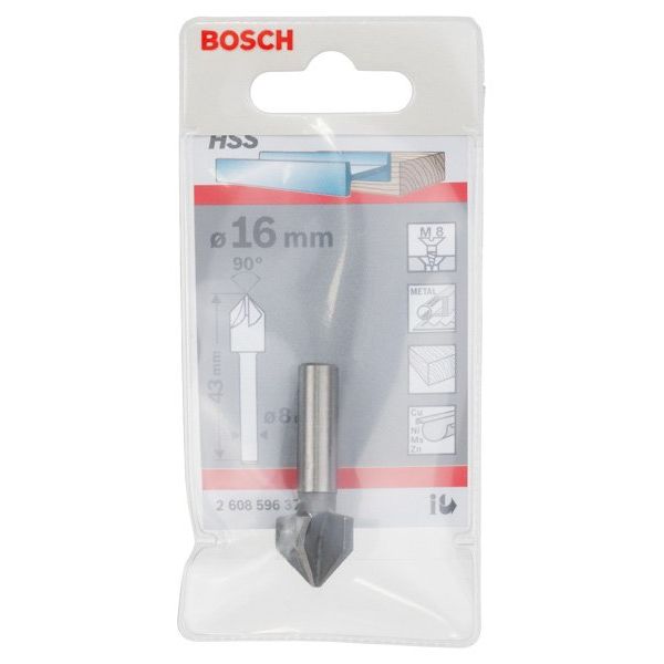 Bosch - Versenkbohrer PRO Steel HSS Kegelsenker, 2608596372 16 x 43 mm, M8