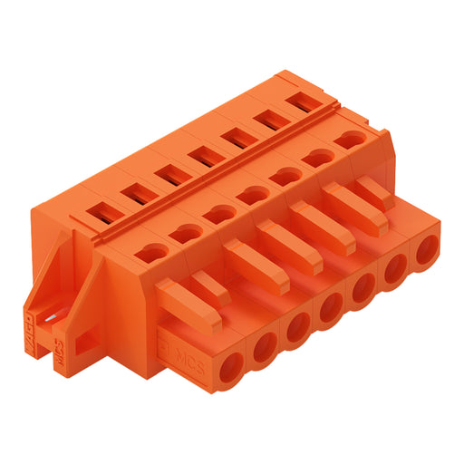 WAGO - Kabelsteckverbinder für Leiterplattensteckverbinder 1-Leiter-Federleiste 231-307/031-000 CAGECLAMP,2,5mm²,or − 50 Stück