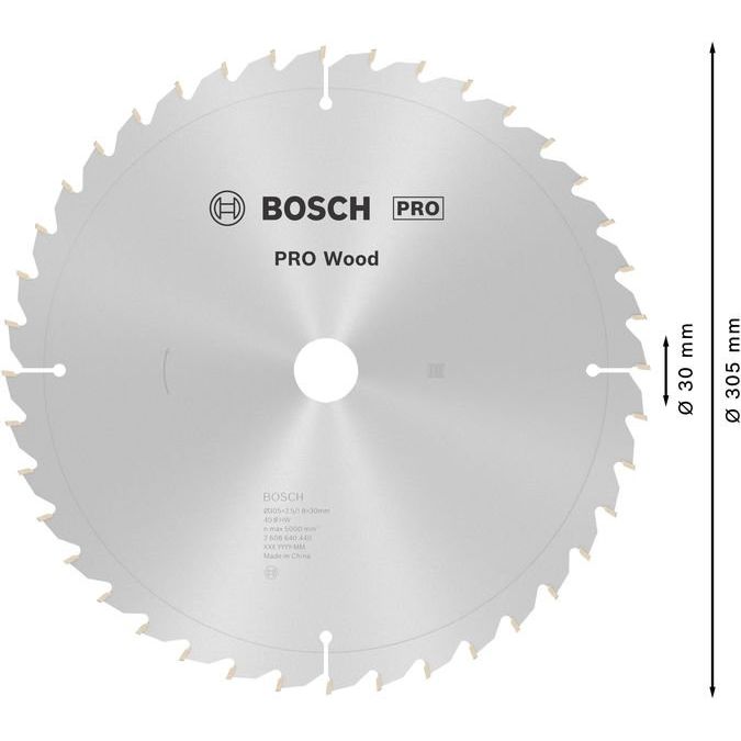 Bosch - Kreissägeblatt PRO Wood Kreissägeblatt, 2608640440 305 x 2,5 x 30 mm