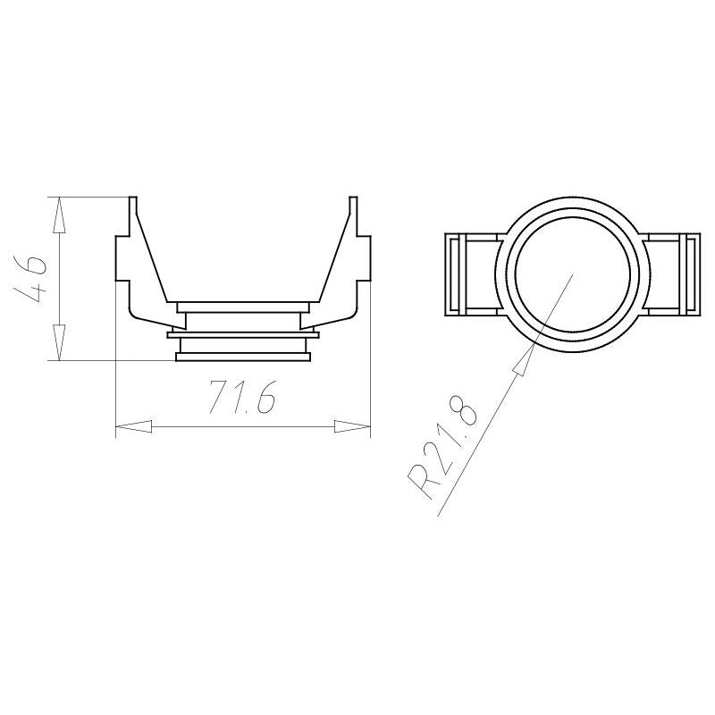 Kaiser - Dose, Gehäuse für Montage in der Wand/Decke Betonbau Prefix-Adapter 1211-32 1-tlg.D=32mm