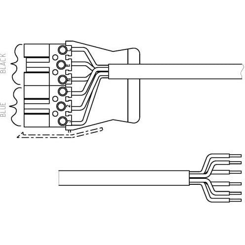 Thorn - Elektrisches Zubehör/Ersatzteile für Leuchten CONNECT Verbindungskabel P6B 6C 5M 1.5 WLC