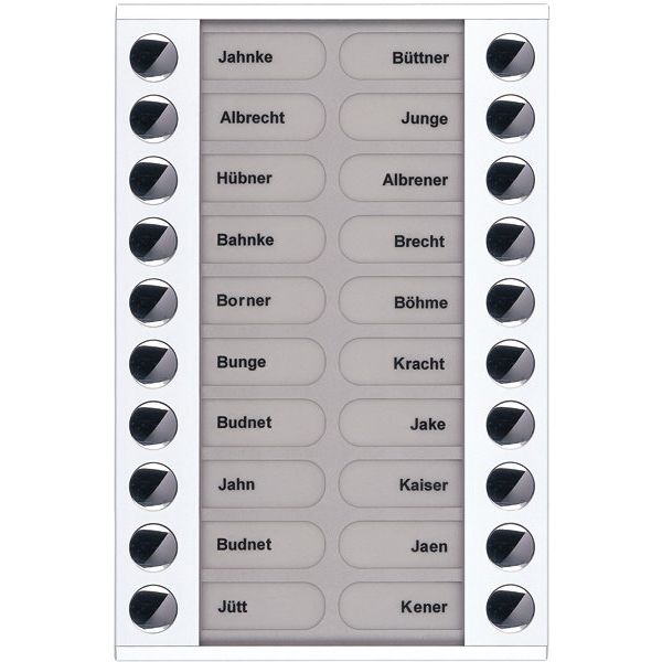 TCS Tür Control - Montageelement für Türstation Audioaußenstation 2-reihig PET20-WS/04 Erw.20 Tasten AP ws