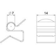 OBO Bettermann - Befestigungsklammer Trägerklammer SCC 7,5-12 D7 für Kabel, 6-7mm − 100 Stück