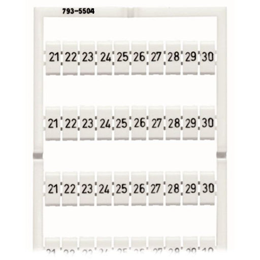 WAGO - Klemmenmarkierung WMB-Bezeichnungssystem 793-5504 W:21-30 je(10x)