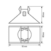 ESYLUX - Zubehör/Ersatzteile für Bewegungsmelder Halterung COMPACT M#EP10422881 schwarz