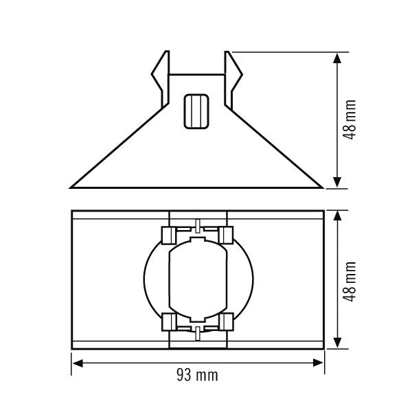 ESYLUX - Zubehör/Ersatzteile für Bewegungsmelder Halterung COMPACT M#EP10422881 schwarz