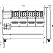 Hensel - Verteilerschrank für Energieversorgung Ladeverteiler Mi EV 22kW 16000 f.16 Ladep. a 22kW