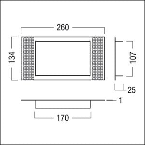 Zumtobel Group - Mechanisches Zubehör/Ersatzteile für Leuchten Einbaurahmen ARTSIGN #22166903 für Notleuchte 25