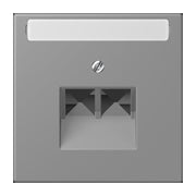 Jung - Einsatz/Abdeckung für Kommunikationstechnik Abdeckung für IAE/UAE LC 969-2 NAUA 203 gris 31 (32011)