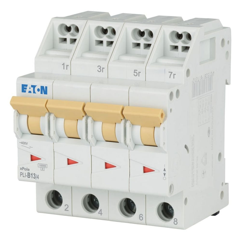 Eaton - Leitungsschutzschalter PLI-B13/4 B 13A, 4p Steckkl