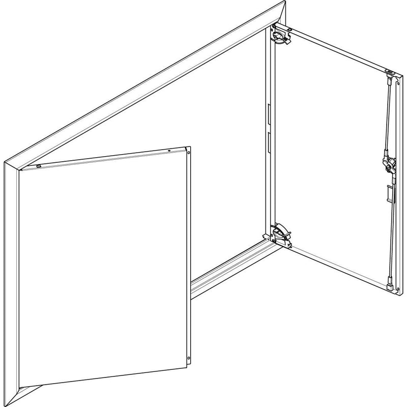 ABN - Tür/Bedientableau (Schaltschrank) Blendrahmen mit Volltüre GBRU46T f.Flachvert.,4x6reih