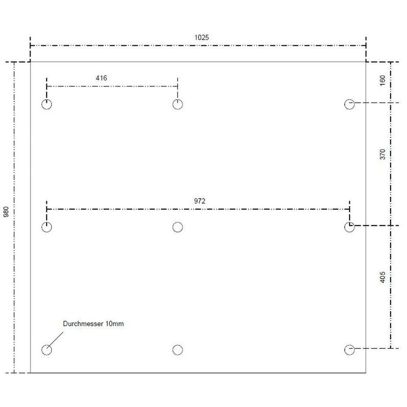 GSAB Elektrotechnik - Montageplatte für Verteilergehäuse Montageplatte 2M1100 2S1100