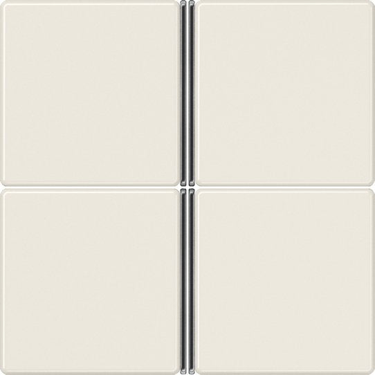 Jung - Abdeckung/Bedienelement für Installationsschalterprogramme Tastensatz 4-fach ws A 404 TSA komplett − 1 Stück