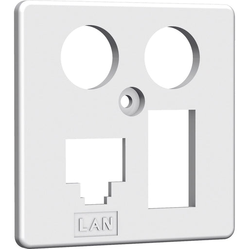 Homeway - Multi-Einsatz/Abdeckung für Daten- und Kommunikations-Anschlusstechnik Zentralplatte HAXHSE-G0401-C024 TV+LAN/TAE 50x50mm