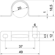 OBO Bettermann - Befestigungsschelle für Kabel/Rohre Befestigungsschelle 605 20 G galv.vz