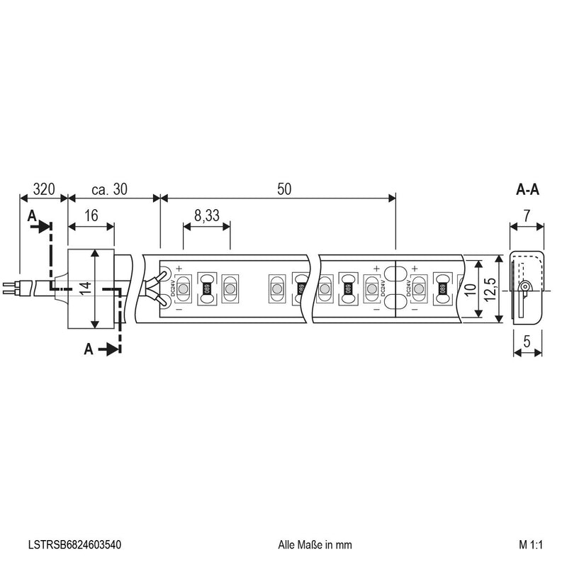 EVN Lichttechnik - Lichtschlauch/-band LED-Strip LSTRSB6824603540 5m 4000K 120LEDm