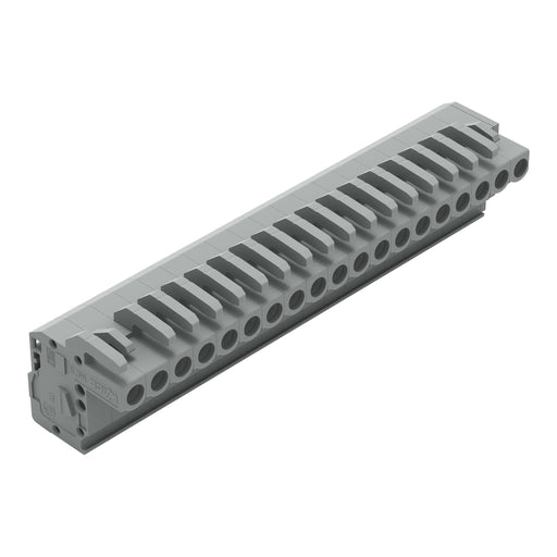 WAGO - Kabelsteckverbinder für Leiterplattensteckverbinder 1-Leiter Federleiste 232-119/026-000 CAGECLAMP 2,5mm²,gr − 10 Stück