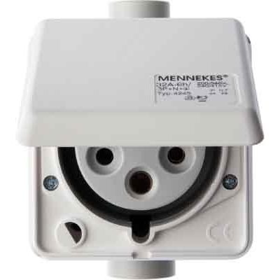 Berker - CEE-Steckdose (IEC 60309) CEE-Steckdose 5-polig Up 568201 32A m.Klappdeckel