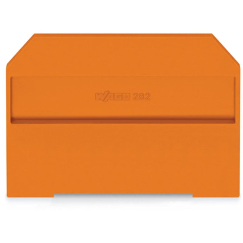WAGO - Abschluss- und Zwischenplatte für Reihenklemme Abschlussplatte 282-312 orange, 4mm dick − 50 Stück