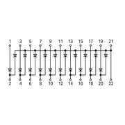 WAGO - Bauelement-Reihenklemme Lampenprüfgatter 289-151 16 LED f. 10 Lampen