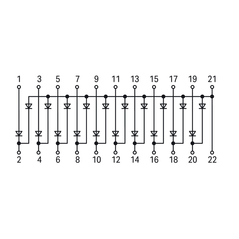 WAGO - Bauelement-Reihenklemme Lampenprüfgatter 289-151 16 LED f. 10 Lampen