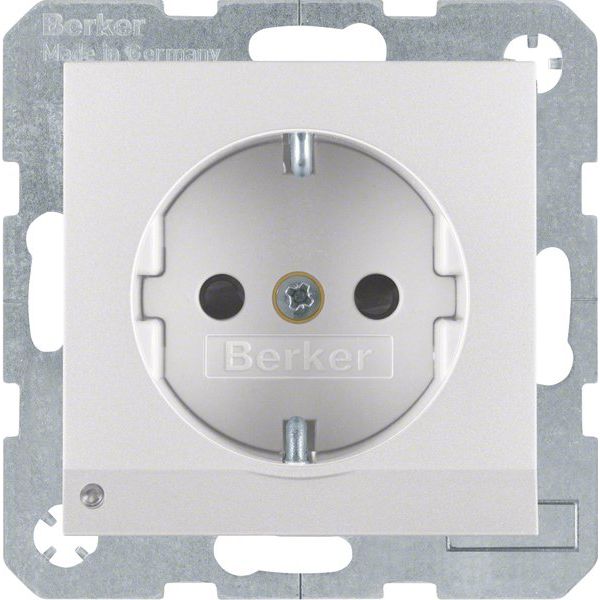 Berker - Steckdose SCHUKO-Steckdose alu/matt 41091404 LED-Orientierungsl
